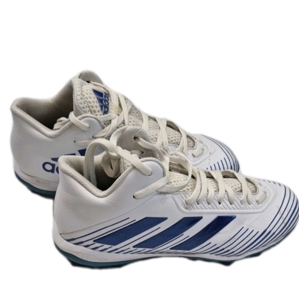 Adidas Freak MD20 Youth/mens Size 6 White and Blue Athletic Cleats V Good Cond.